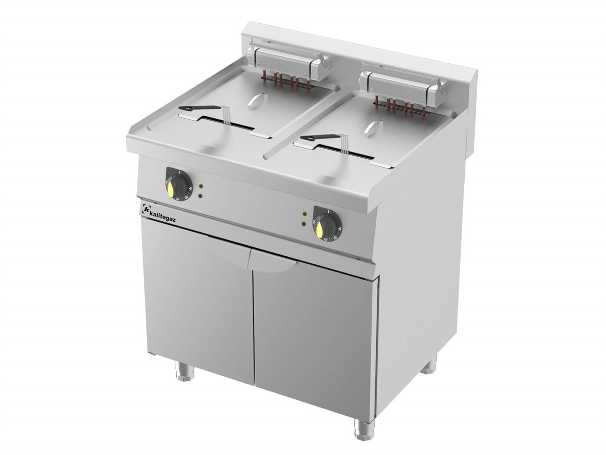 Kalitegaz Elektrikli Fritöz 13+13 Litre 80x70x90 Cm Alt Dolaplı FCS8070E Rinnova (FCS8070E)