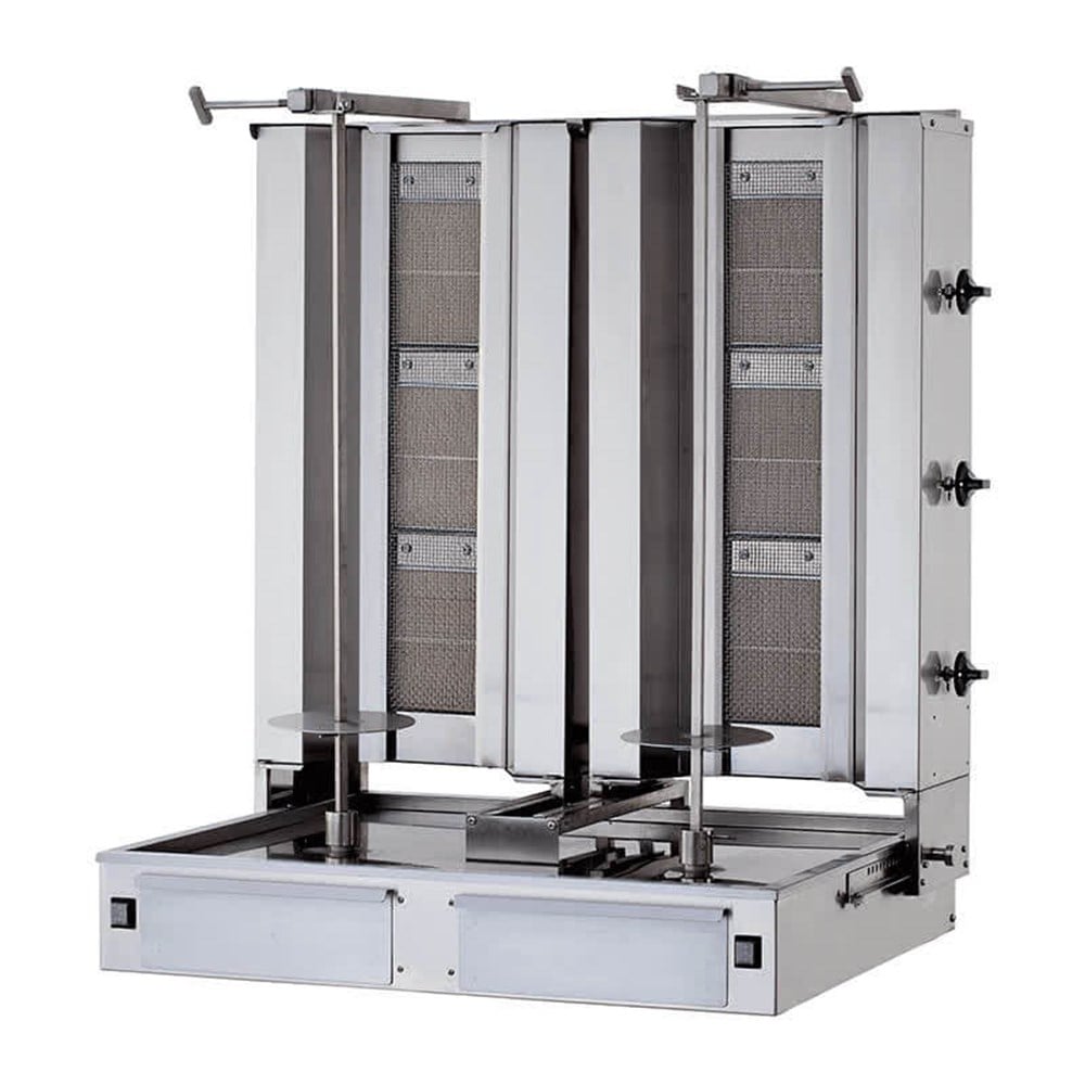 Kalitegaz 3+3 Gözlü Alttan Motorlu Döner Ocağı Gazlı İkiz Model KLG 153-T (KLG 153-T)