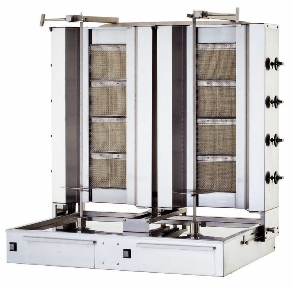 Kalitegaz 4+4 Gözlü Alttan Motorlu Döner Ocağı Gazlı İkiz Model KLG 224-T (KLG 224-T)