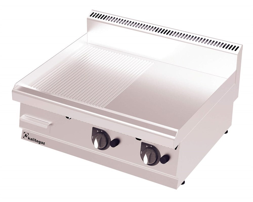 Kalitegaz Elektrikli Pleyt Izgara Yarı Oluklu 80x70x29 cm GS8070E Rinnova (GS8070E)