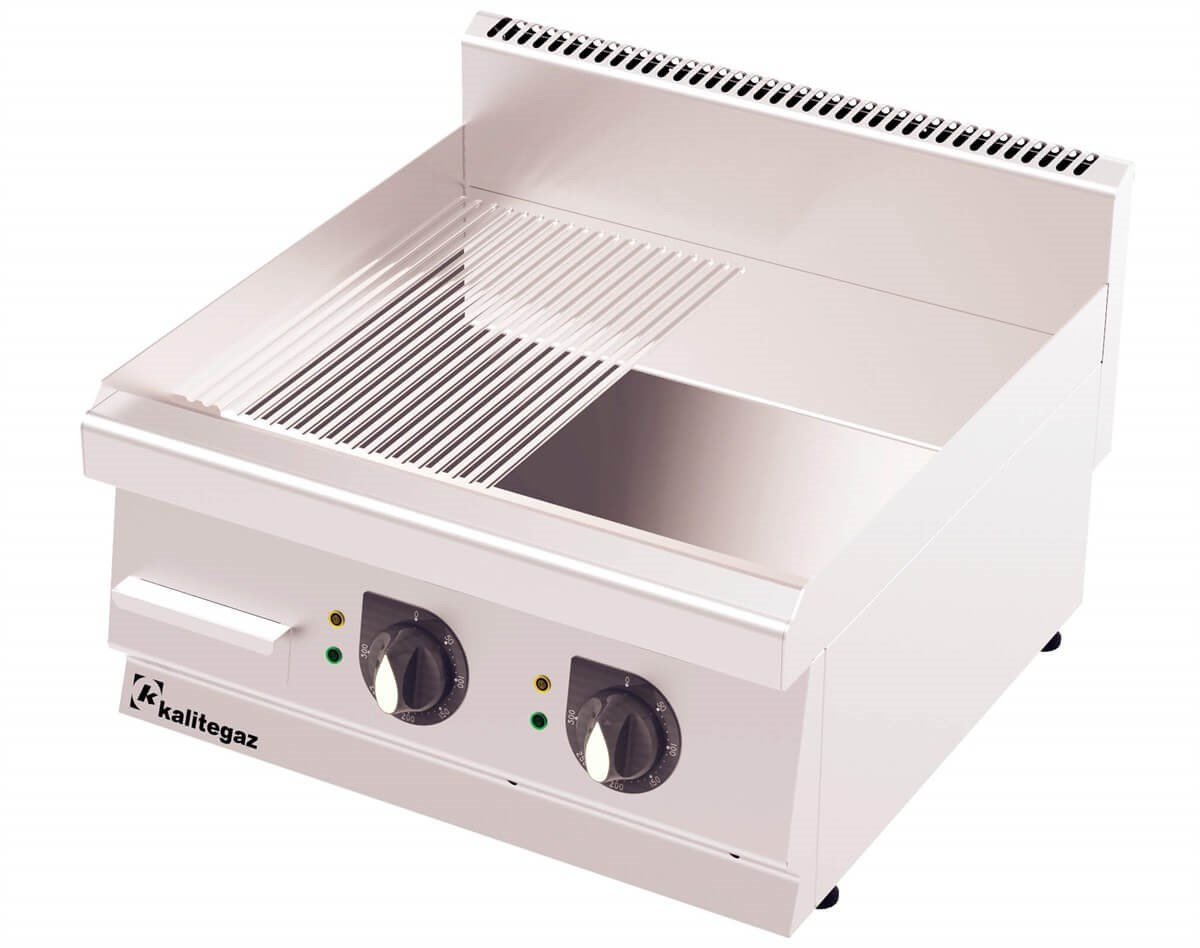 Kalitegaz Elektrikli Pleyt Izgara Yarı Oluklu Krom Kaplı 60x60x29 Cm GS6060EC Rinnova (GS6060EC)