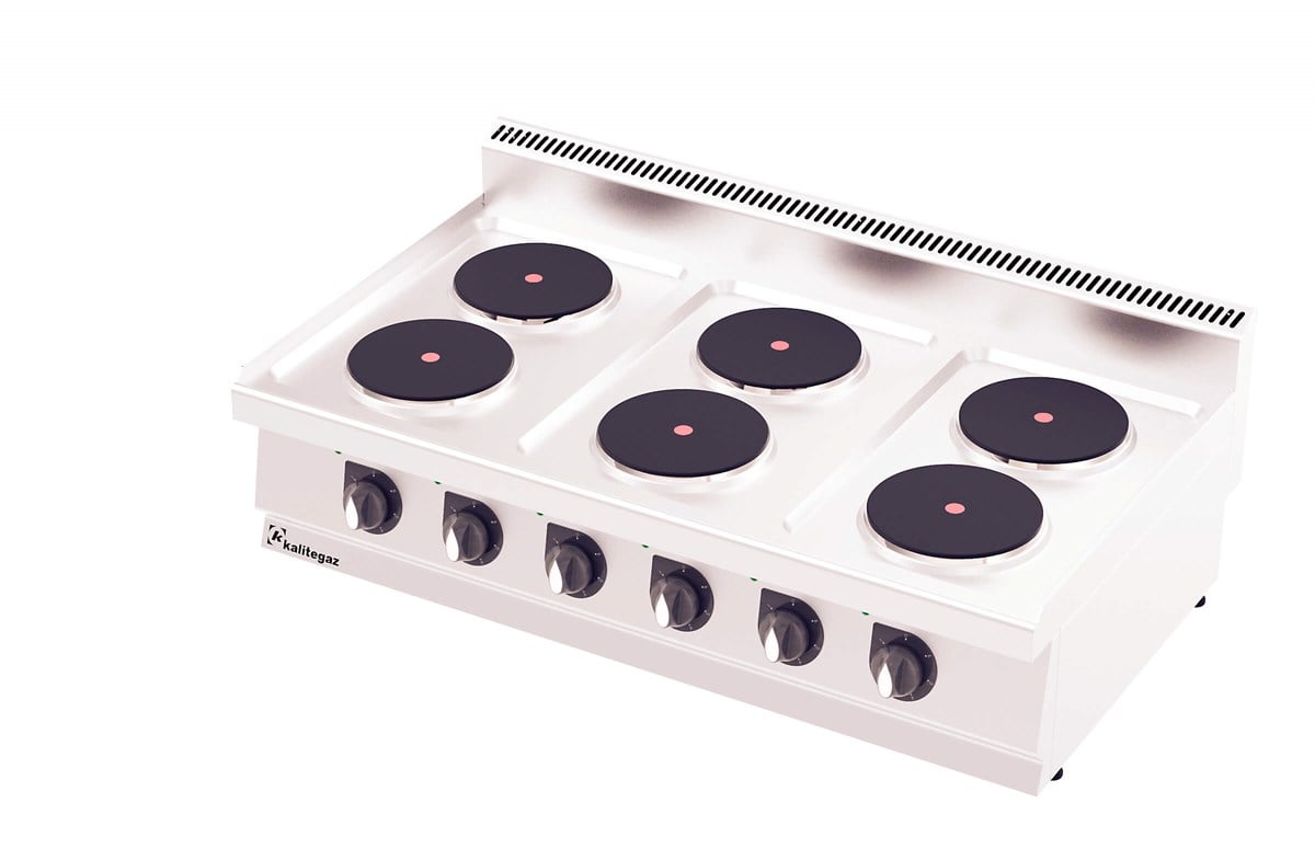 Kalitegaz 6 Gözlü Elektrikli Set Üstü Ocak 120x70x29 Cm C1270E Rinnova (C1270E)