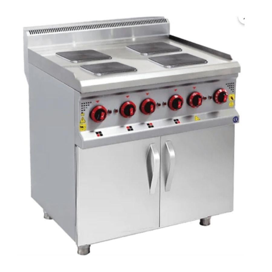 CSA 4 lü Elektrikli Ocak Alt Dolaplı 100x100x85 cm KRCS.DKZE.1010.CE (KRCS.DKZE.1010.CE)