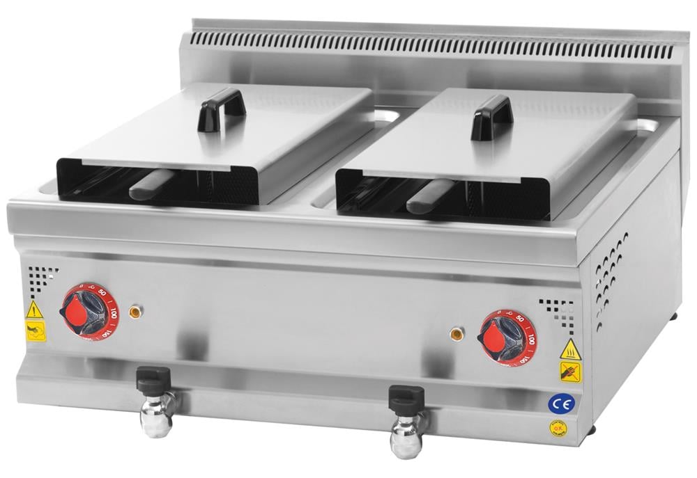 CSA Elektrikli Fritöz 12+12 Litre Set Üstü 80x70x30 cm KRCS.SFE.870 (KRCS.SFE.870)