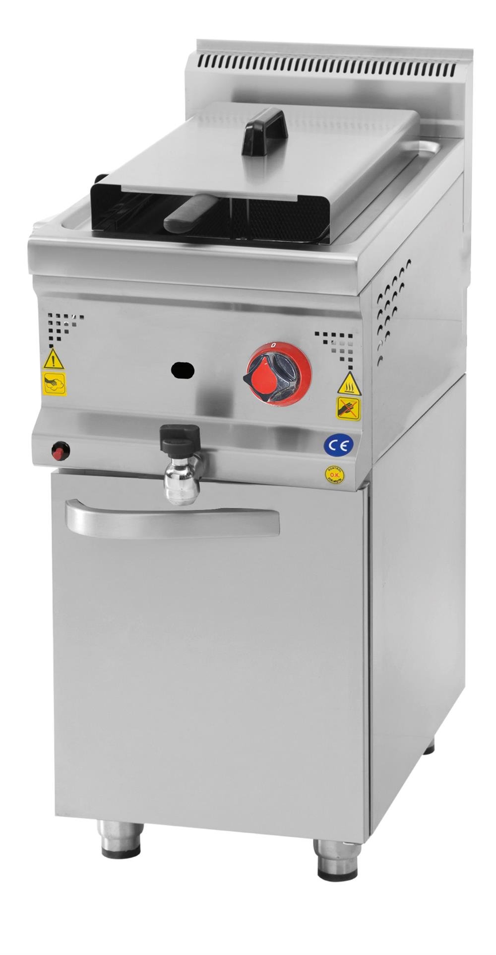 CSA Gazlı Fritöz 22 Litre Alt Dolaplı 40x90x85 cm Ce Belgeli KRCS.DFG.490 (KRCS.DFG.490)