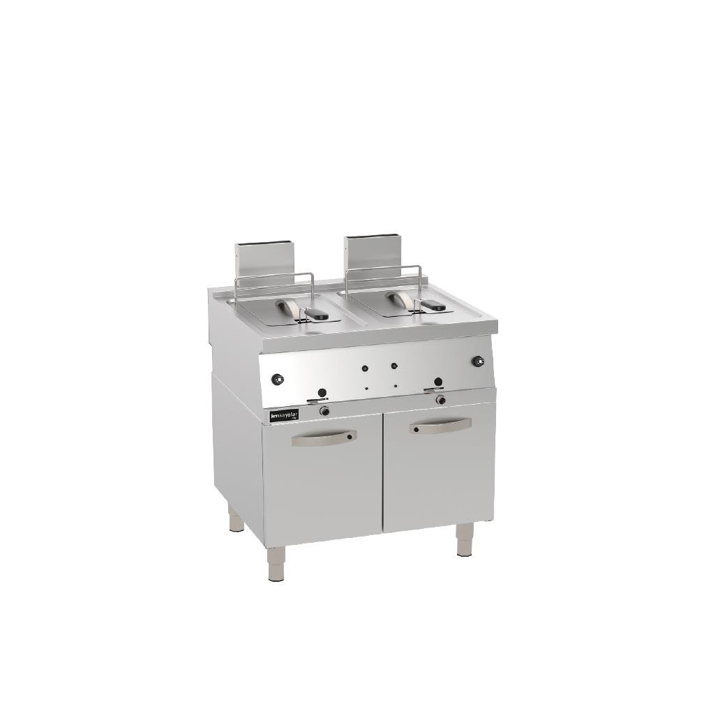 Kayalar 24+24 Litre Gazlı Fritöz Alt Dolaplı 80x90x85 cm KFG8090 (KFG8090)