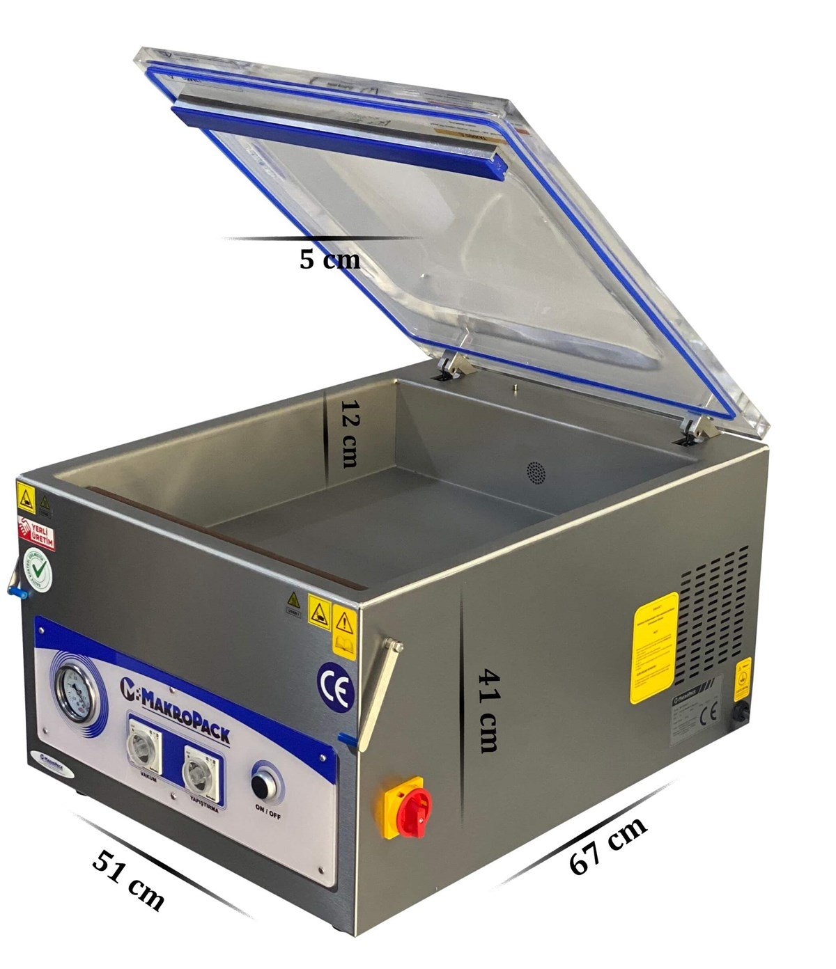 MakPack 45 Cm Tek Çene Derin Hazne Set üstü Vakum Makinesi MP-450 T1/S (MP-450 T1/S)