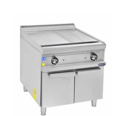 Mayapaz Elektrikli Pleyt Izgara Yarı Oluklu Yarı Düz Alt Dolaplı 80x90x85 cm M-DIE 890 (M-DIE 890)