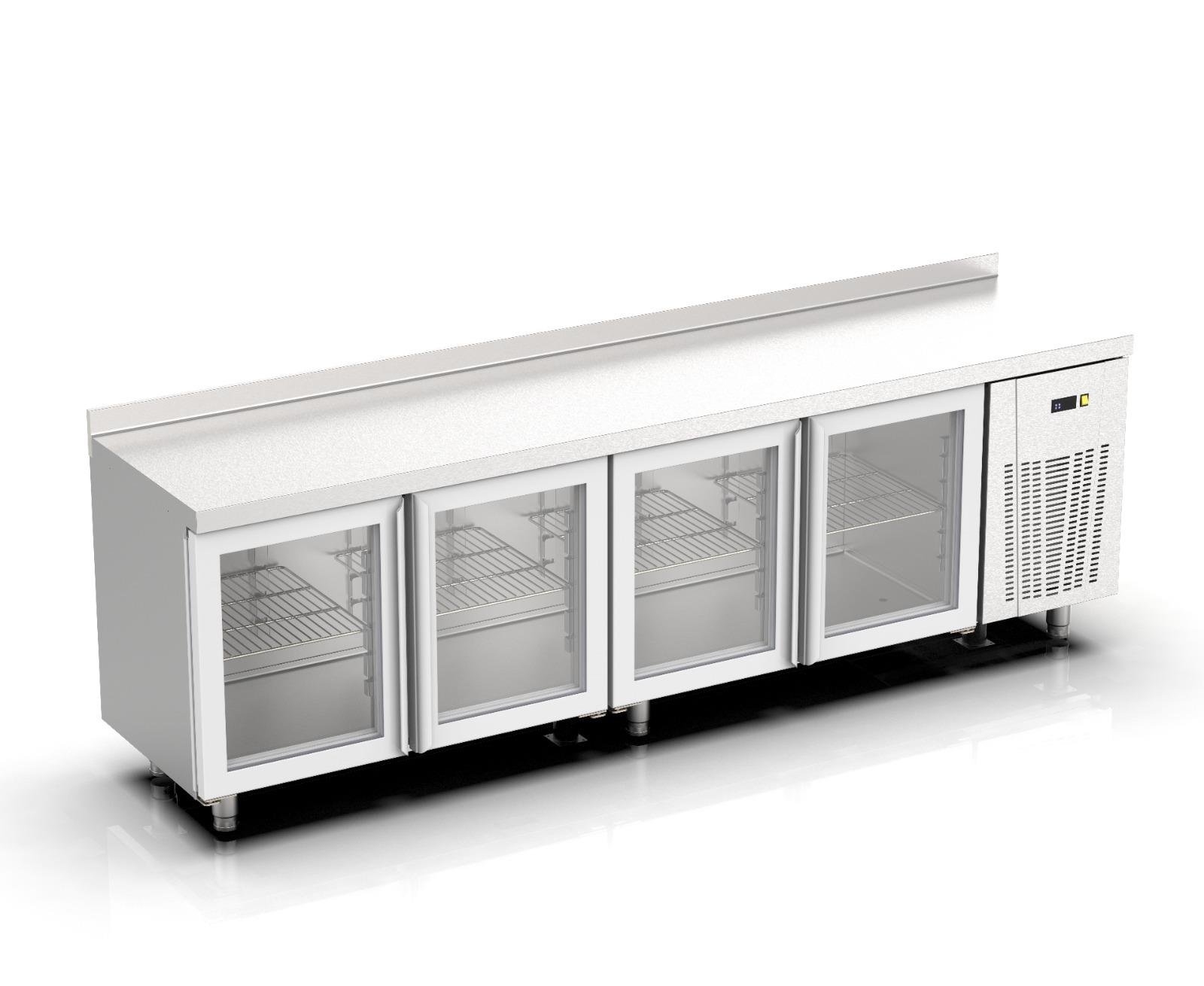 Ndustrio 4 Cam Kapılı Tezgah Tipi Buzdolabı Gastronorm Seri TPG-74-GD (TPG-74-GD)