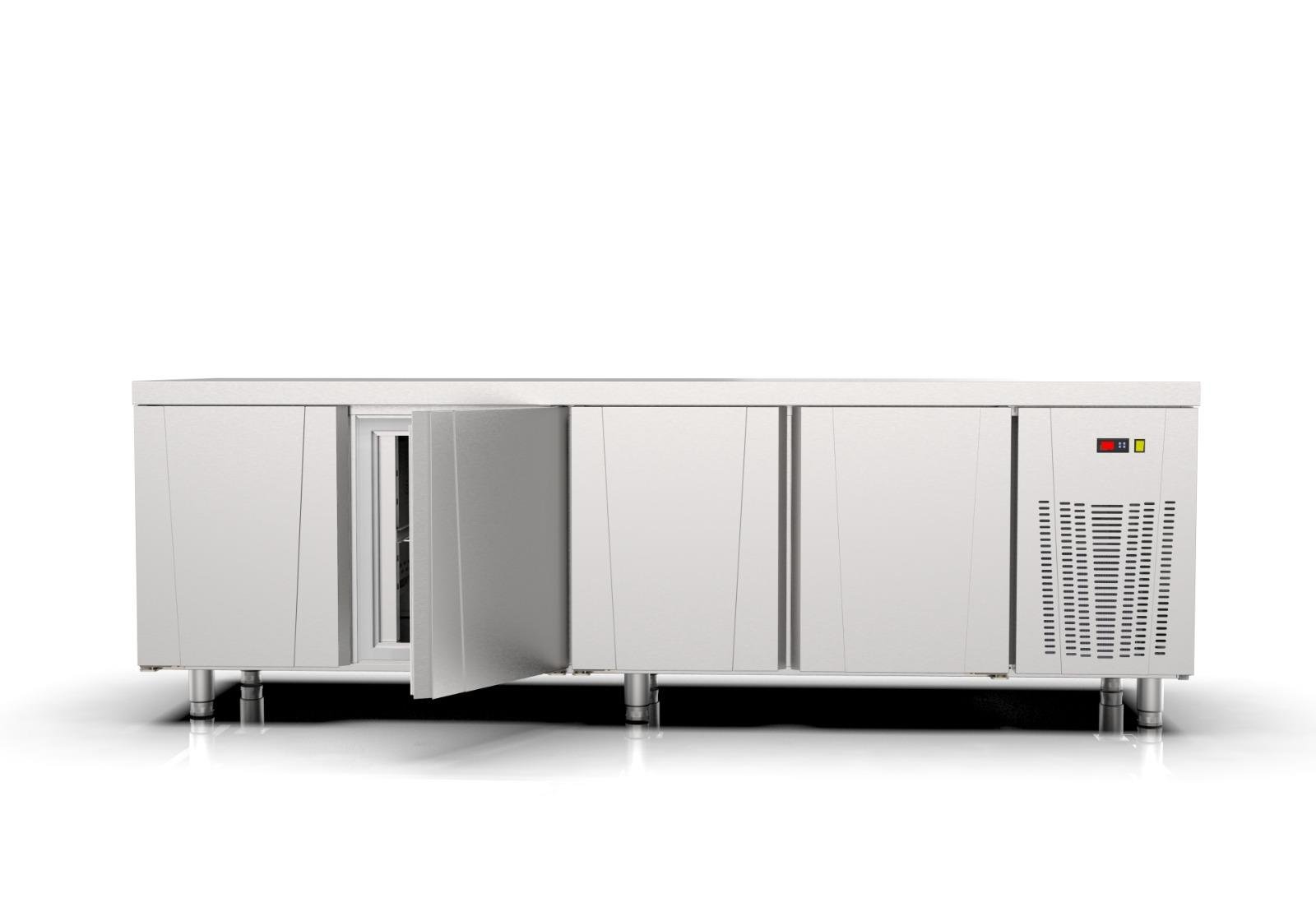 Ndustrio 4 Kapılı Tezgah Tipi Buzdolabı Sırtsız TPP-84-WOBS (TPP-84-WOBS)