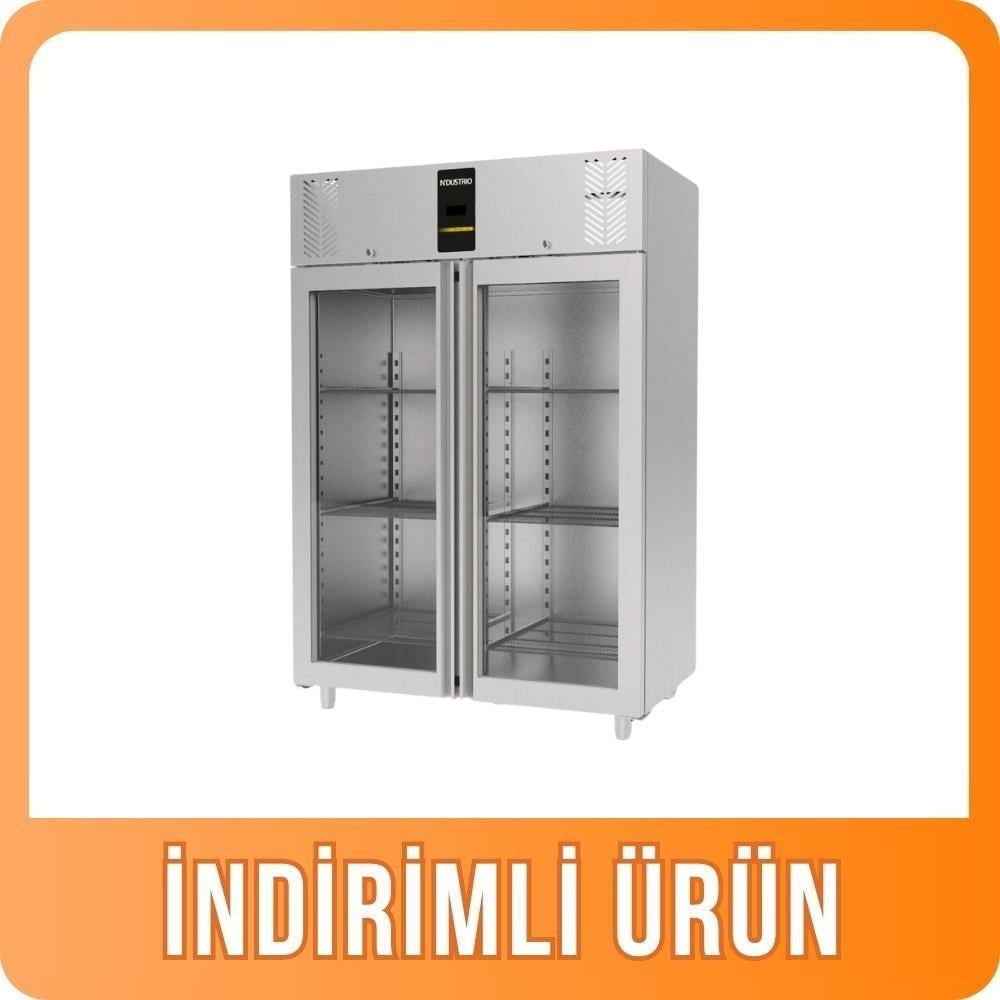 Ndustrio Dik Tip Snack Buzdolabı 2 Tam Cam Kapılı CPS-202-GD (CPS-202-GD)
