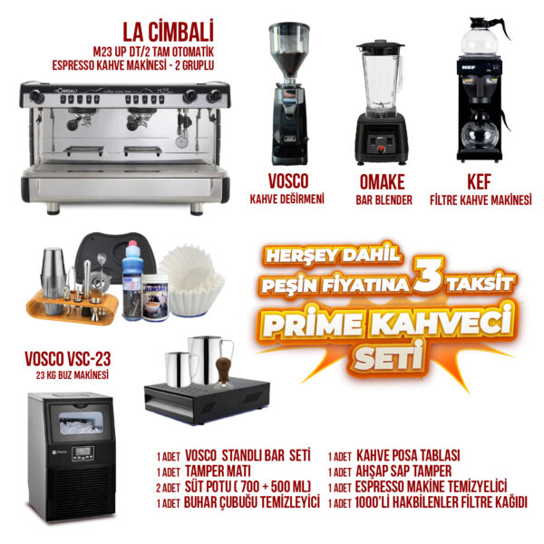 Prime Kahveci Seti (La Cimbali) – Hazır Cafe Seti