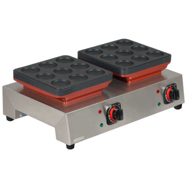 Omake Elektrikli Manuel Poffertjes Model Çiftli Pankek Makinesi Zamanlayıcılı PFR01.E21.1501.Z5F (PFR01.E21.1501.Z5F)