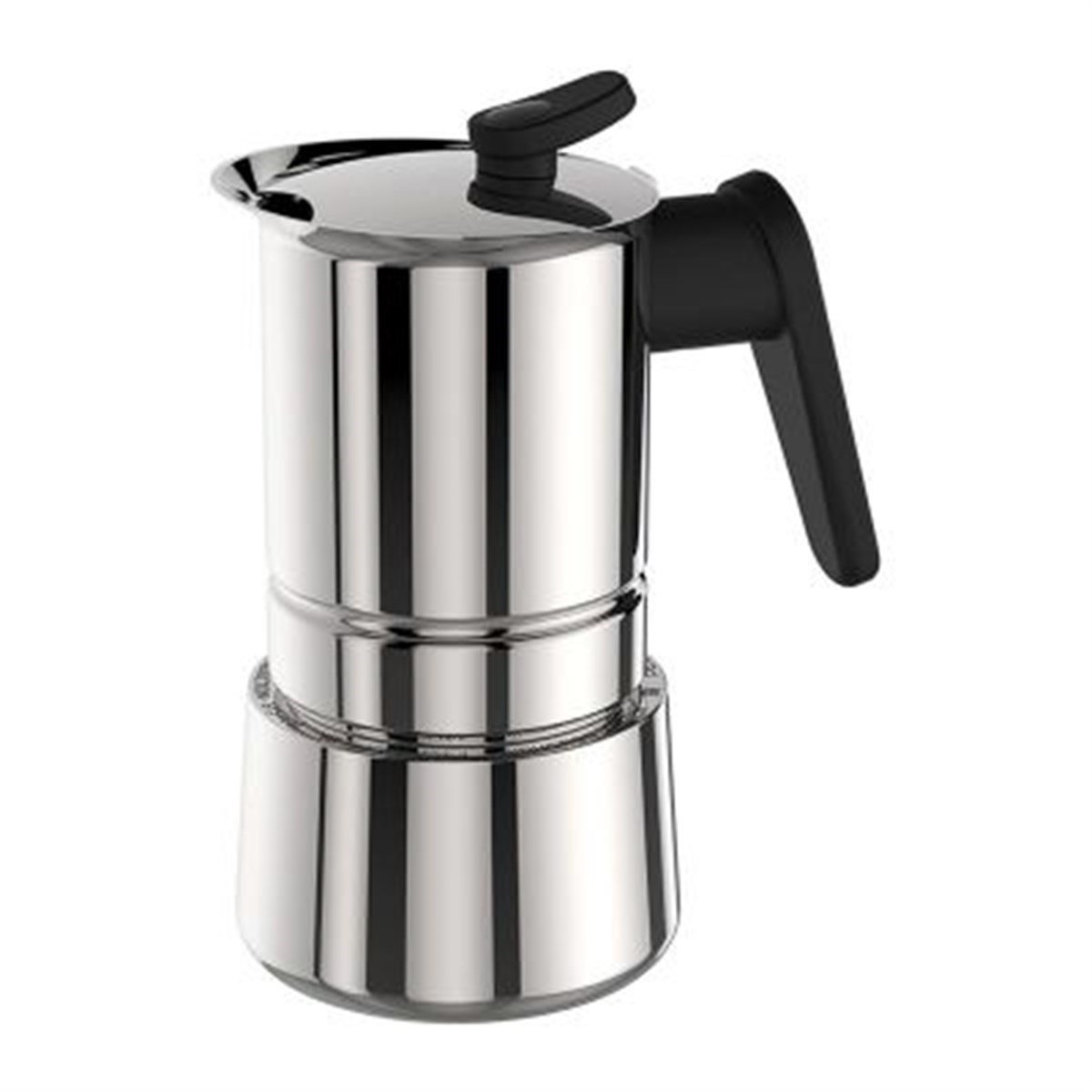 Pedrini Moka Pot 4 Cups Paslanmaz Çelik (02CF037-4 CUPS)