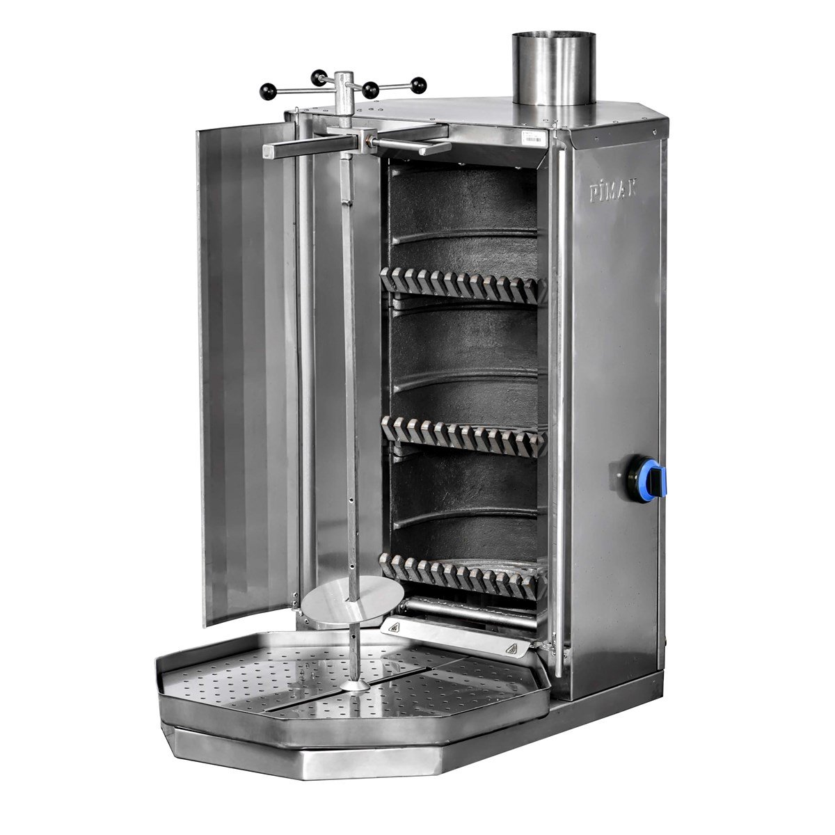 Pimak 3 lü Kömürlü Döner Ocağı 50x76x95 cm M077-K3 (M077-K3)