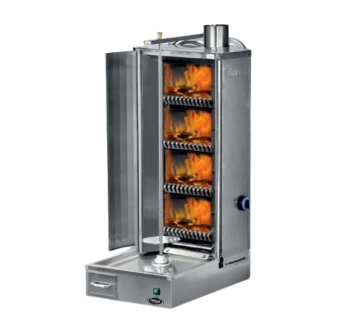Pimak 4’lü Kömürlü Alttan Motorlu Döner Ocağı 58x80x128 M77-(4K) (M77-(4K))