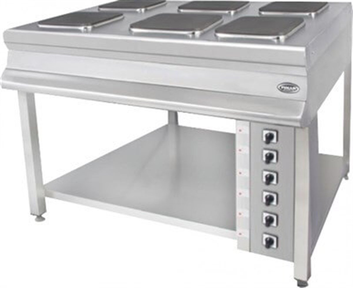 Pimak Elektrikli 8 Gözlü Pleyt Taban Raflı Ayaklı Ocak 200x100x85 cm MX27-8 (MX27-8)