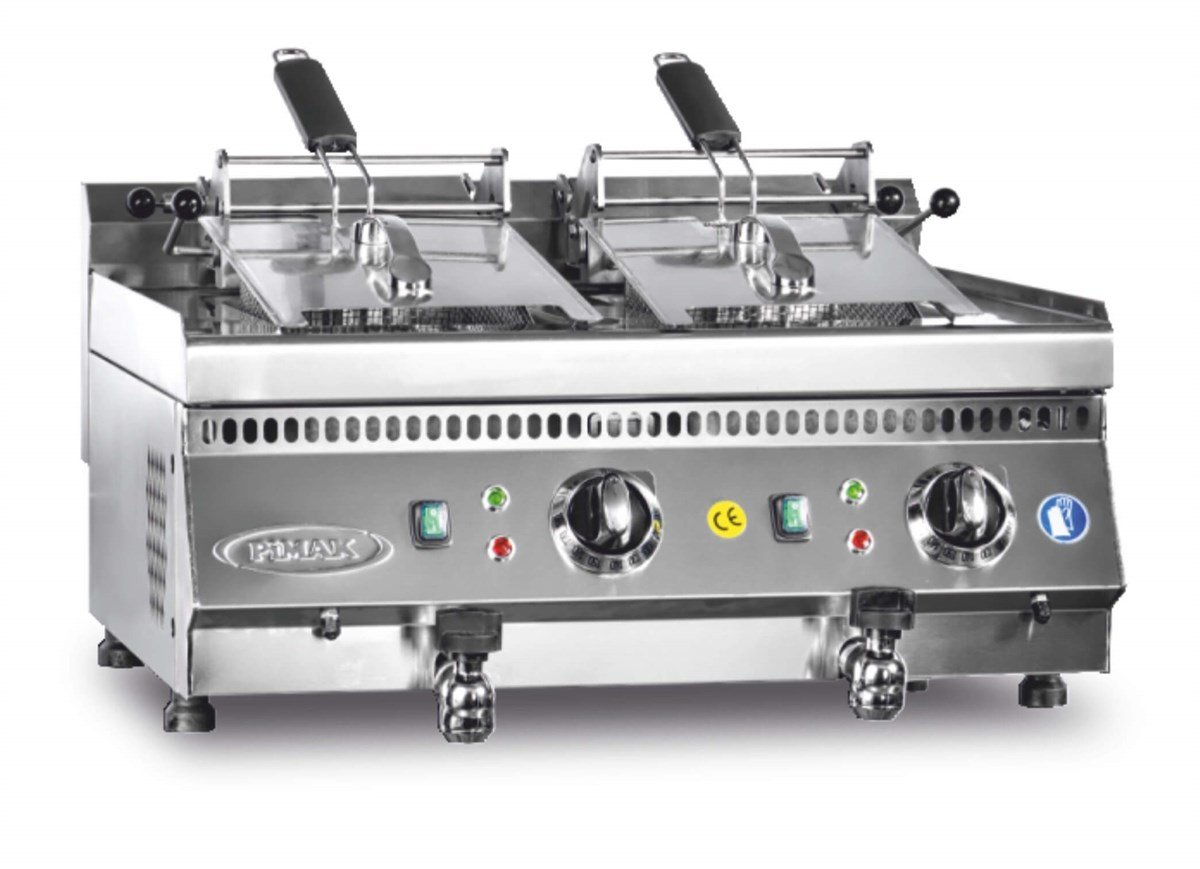Pimak Elektrikli Fritöz 12+12 Litre 80x70x30 70SE-M073-1 (70SE-M073-1)