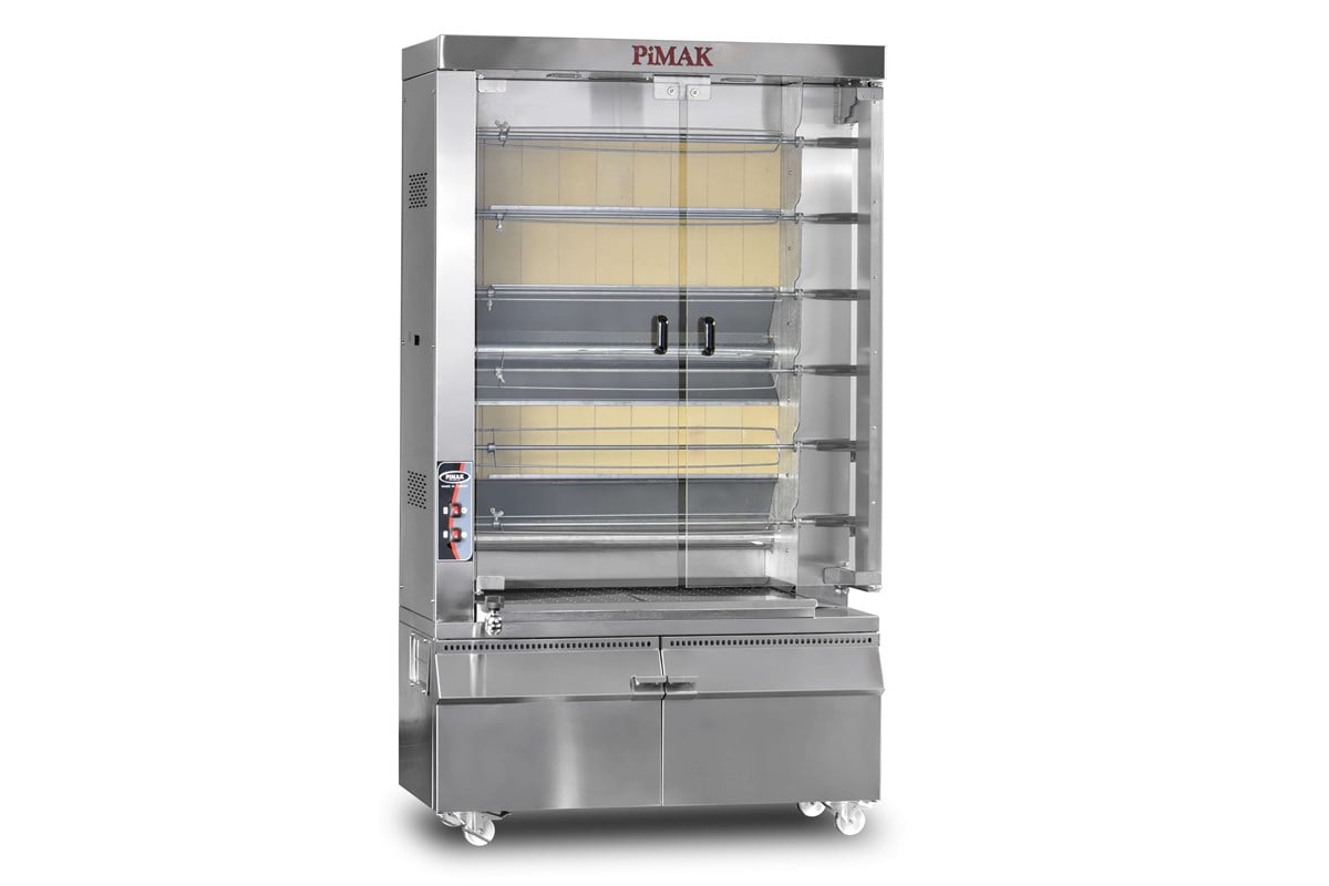 Pimak Piliç Çevirme Makinesi Kollu Model Gazlı 40 Piliç Kapasiteli PI6/M17KB (PI6/M17KB)