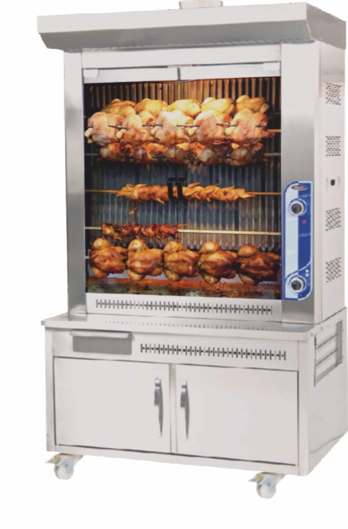Pimak Piliç Çevirme Makinesi Dökümlü Gazlı 54 Piliç Kapasiteli Alt Dolaplı PI5/M015B (PI5/M015B)