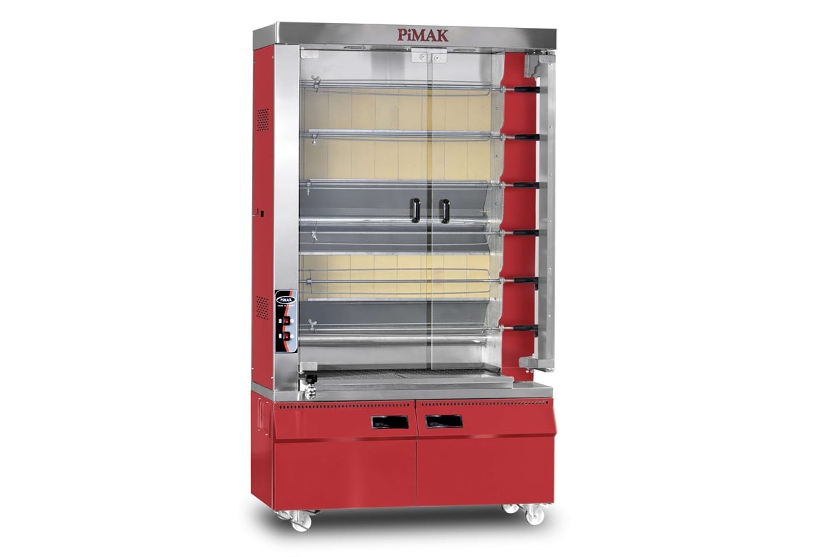 Pimak Piliç Çevirme Makinesi Kollu Model Gazlı 30 Piliç Kapasiteli PI6/M16KB (PI6/M16KB)