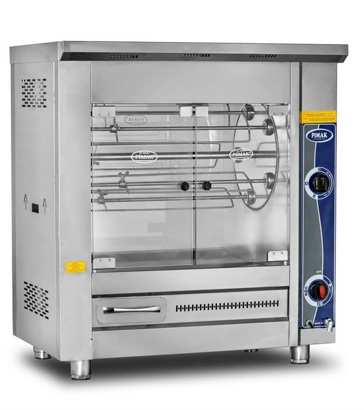 Pimak Set Üstü Tamburlu Gazlı Piliç Çevirme Makinesi 25 Piliç Kapasiteli PI2/M006 (PI2/M006)