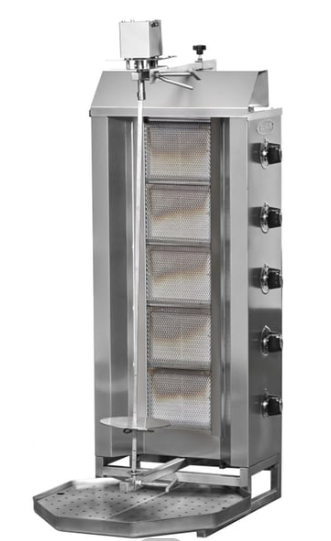 Pimak Üstten Motorlu Döner Ocağı 5 Radyanlı Gazlı LPG Ce Belgeli 47x75x135 cm DO8/M77-1(5P) (DO8/M77-1(5P))