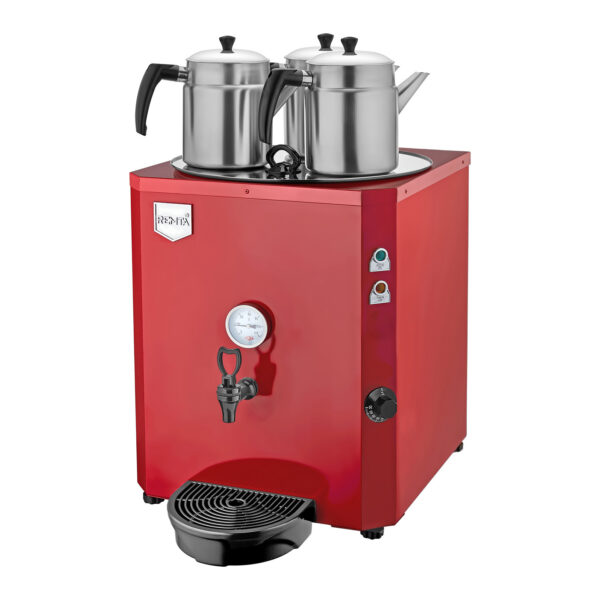 Remta DE10S Premium Jumbo 3 Demlikli Çay Makinesi 40 lt Şamandıralı (Şebekeden Su Alma)