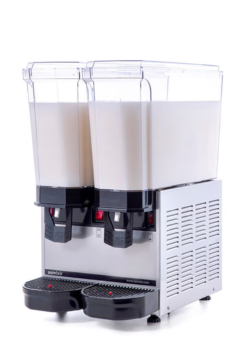 Samixir Klasik Twin Soğuk İçecek Dispenseri Karıştırıcılı 20+20 Litre Inox 40.MMI (40.MMI)