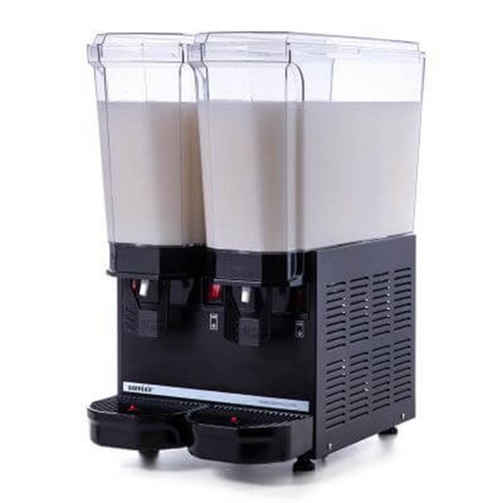 Samixir Klasik Twin Soğuk İçecek Dispenseri Karıştırıcılı 20+20 Litre Siyah 40.MMB (40.MMB)