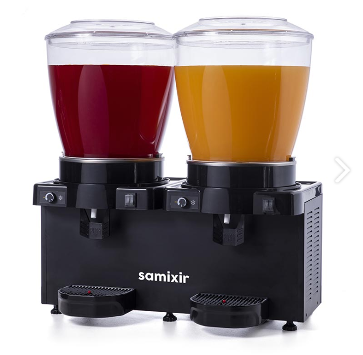 Samixir Panaromik Analog Twin Soğuk İçecek Dispenseri Karıştırıcılı 22+22 Litre MM44.AB (MM44.AB)