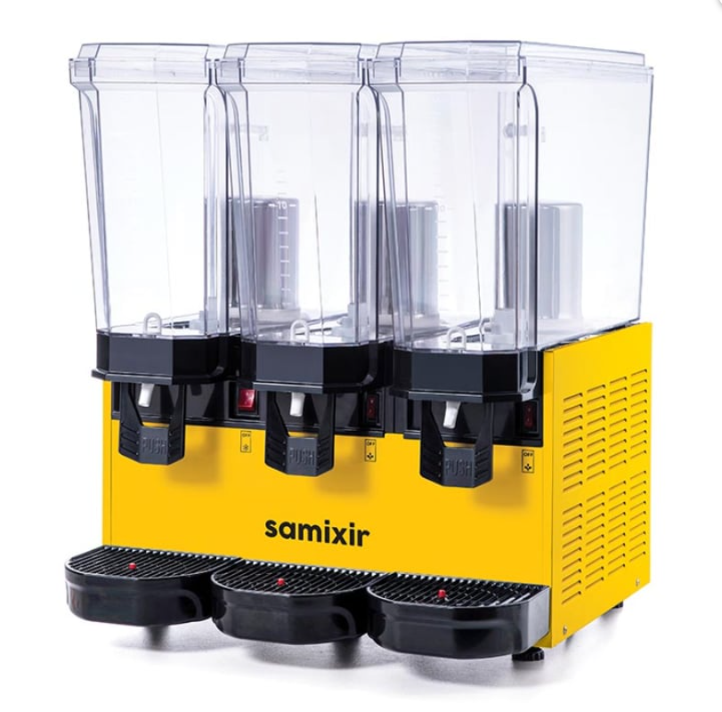 Samixir Triple Klasik Soğuk İçecek Dispenseri Fıskiyeli 20+20+20 Litre Sarı 60.SSSY (60.SSSY)