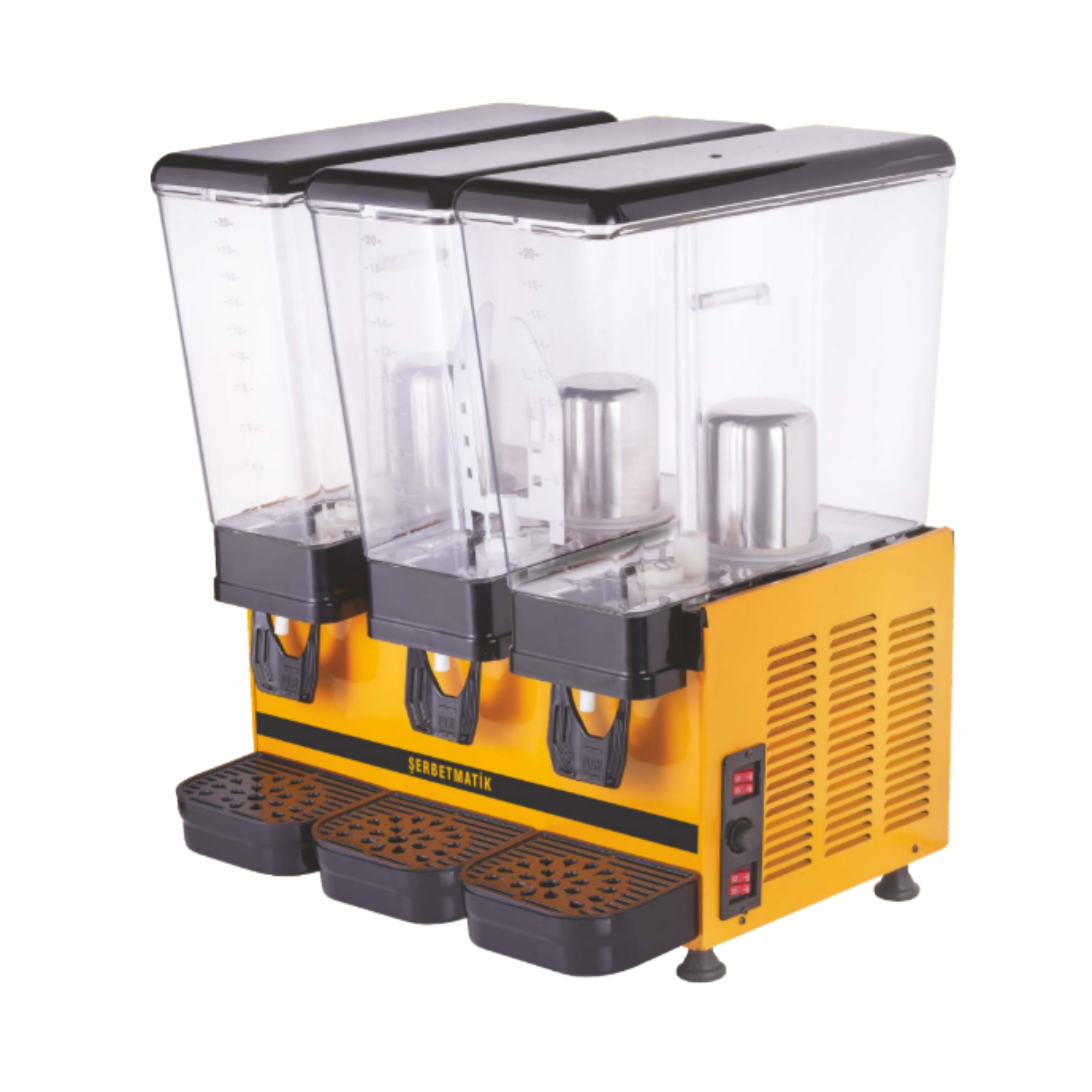 Şerbetmatik Üçlü Şerbet+Şerbet+Ayran Makinesi 20+20+20 Litre (60 lt) ŞŞA (ŞŞA)