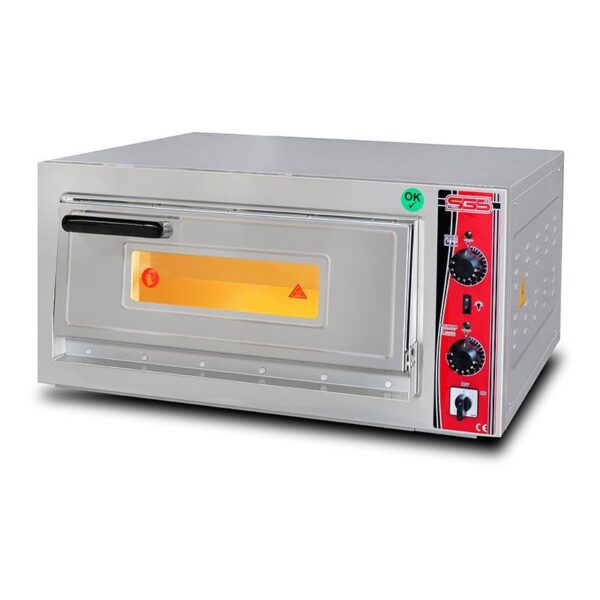 SGS PO 5050 E 25 cm x 4 Pizza Kapasiteli Tek Katlı Pizza Fırını, Elektrikli