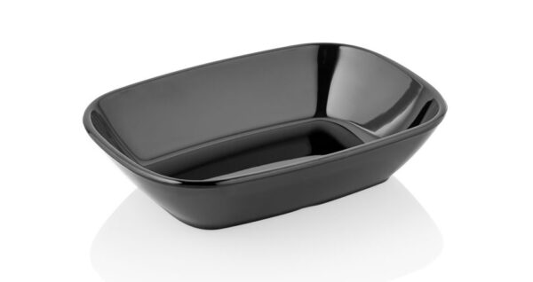 Formel 14 cm Kare Kayık Tabak Siyah