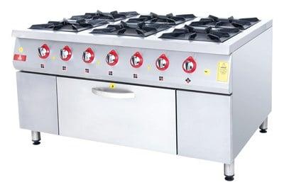DRN 6 Lı Kuzine 6 Ocak 1 Fırın Gazlı ve Lpg Li 150x104x85 Cm DRNKU-1510 (DRNKU-1510)