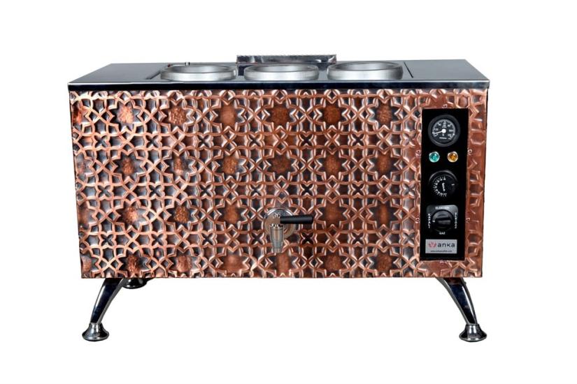 Anka 3 Demlikli Bakır Pro Elektrikli Full Otomatik Çay Kazanı APE3 (APE3)