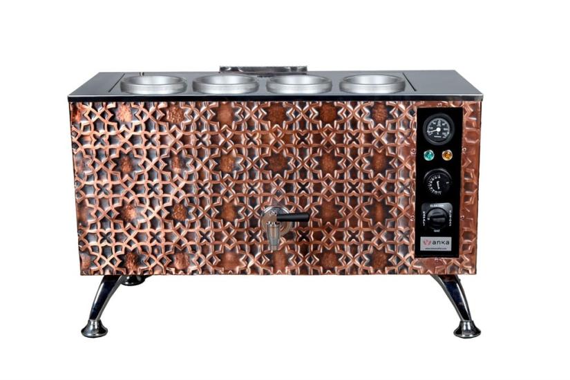 Anka 4 Demlikli Bakır Pro Elektrikli Full Otomatik Çay Kazanı APE4 (APE4)