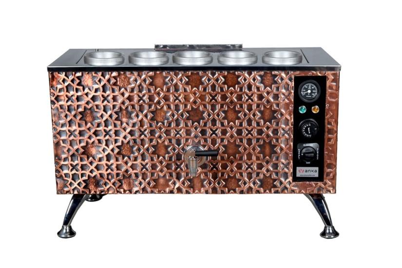 Anka 5 Demlikli Bakır Pro Elektrikli Full Otomatik Çay Kazanı APE5 (APE5)