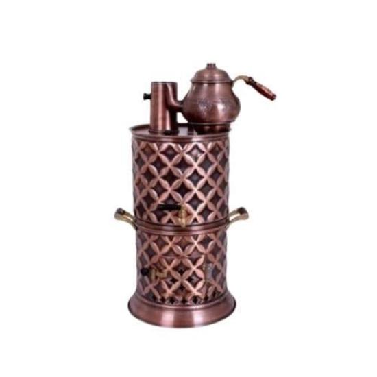 Anka Bakır Odunlu Semaver 10 Litre Bakır Semaver ODS10 (ODS10)