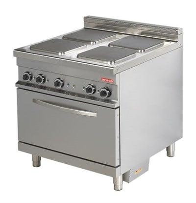 Arisco Elektrikli 4 Ocaklı Kuzine 2/1 GN Elektrikli Fırın 85x90x90 ER922 / Range / Electric (ER922)