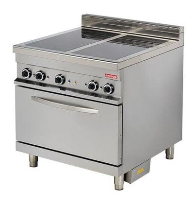 Arisco Elektrikli Kuzine 2 li Isı Camlı Pleyt 2/1 GN Elektrikli Fırın ER922C / Range / Electric (ER922C)