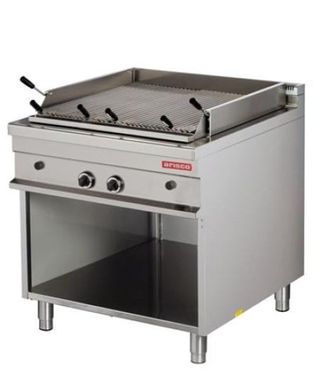 Arisco Lavataşlı 90 lık Gazlı Profesyonel Izgara Ce Belgeli Alt Açık Dolaplı GGL921 / Lava Char Grill / Gas (GGL921)