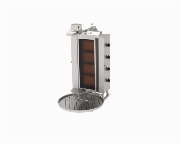 Atalay 4 Gözlü Döner Ocağı Gazlı Üstten Motorlu Camlı ADGC-4U (ADGC-4U)