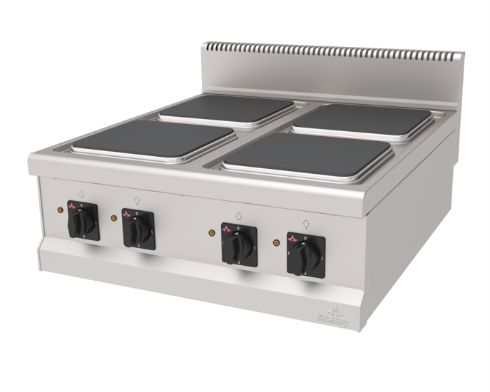 Atalay 4 Pleytli Elektrikli Ocak Set Üstü 80x90x30 cm AEO-890 S (AEO-890 S)