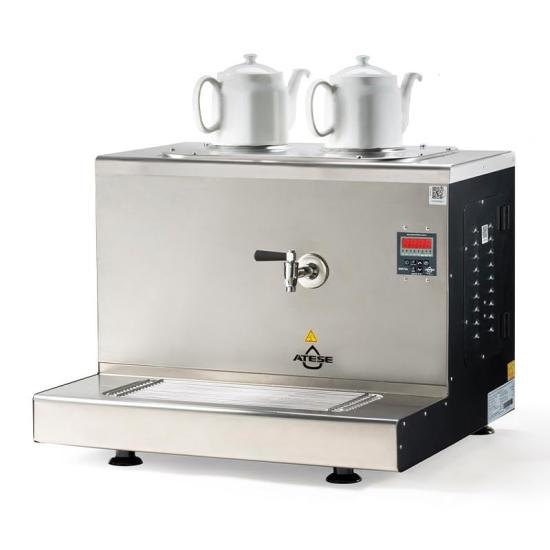 Ateşe Cappadocia Dijital Elektrikli 2 Demlikli Çay Makinesi (INOX CDE2) (INOX CDE2)