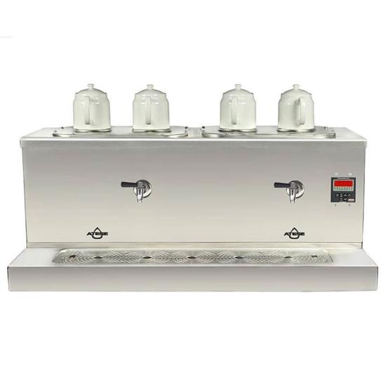 Ateşe Cappadocia Dijital Elektrikli 4 Demlikli Çay Makinesi (INOX CDE4) (INOX CDE4)