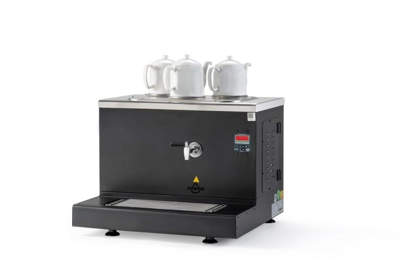 Ateşe Cappadocia Smart Elektrikli 3 Demlikli Çay Makinesi (INOX CSE3) (INOX CSE3)