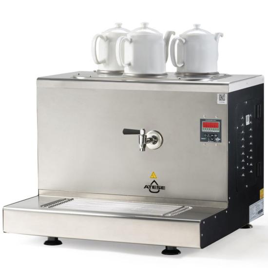 Ateşe Cappadocia Smart Gaz+Elektrikli 3 Demlikli Çay Makinesi (INOX CSGE3) (INOX CSGE3)