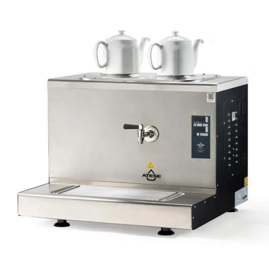 Ateşe Cappadocia Smart Plus Gaz+Elektrikli 2 Demlikli Çay Makinesi (INOX CSPGE2) (INOX CSPGE2)
